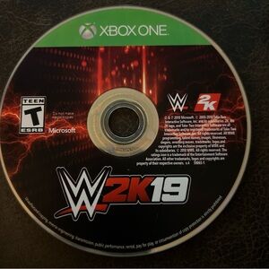 Microsoft Xbox One WWE 2K19 Game Disc - Red and Black